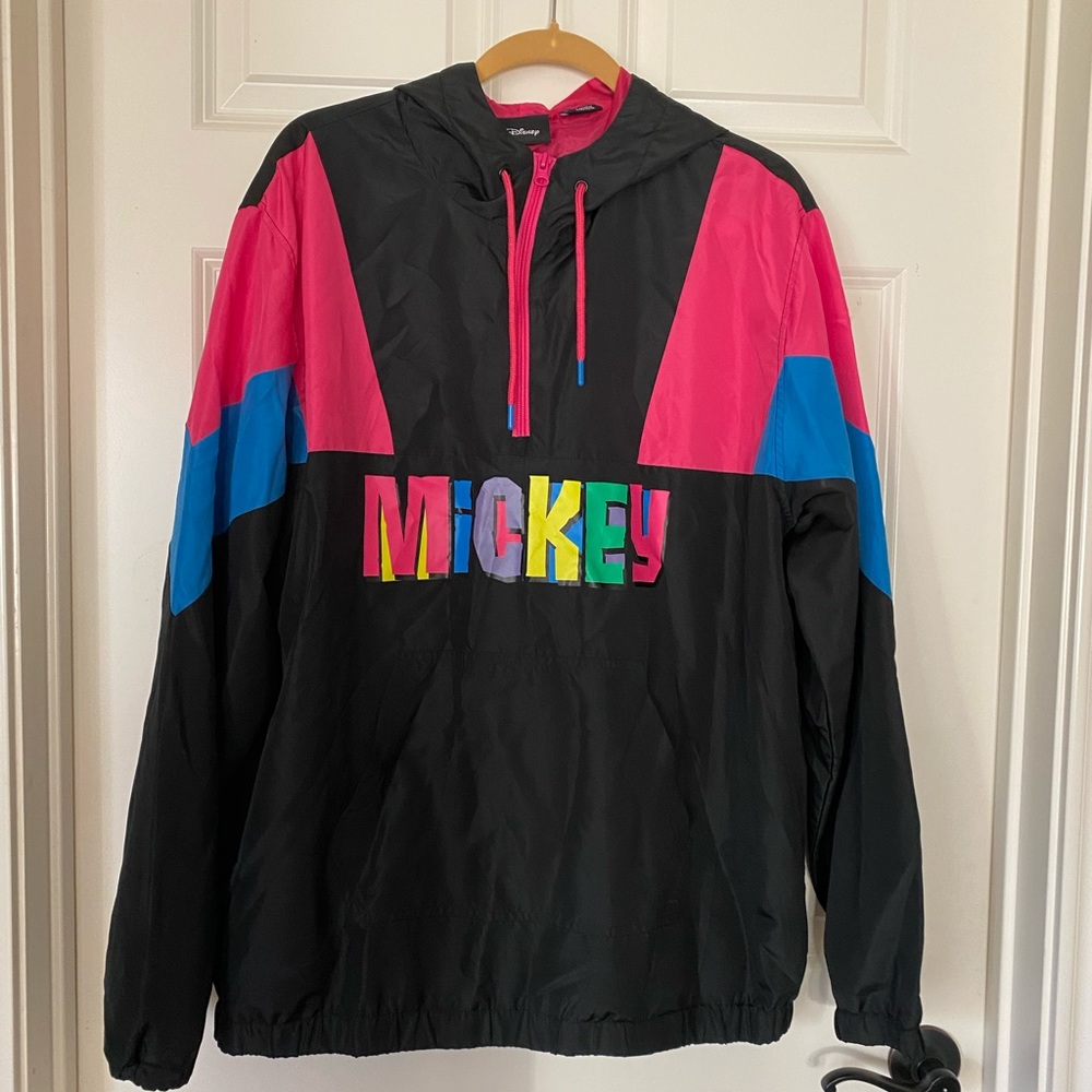 Disney Mickey Mouse 90’s Style Windbreaker Jacket Unisex Size Large